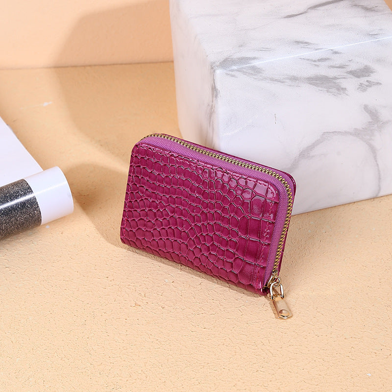 Wholesale Crocodile Pattern 9 Card Slots PU Wallet